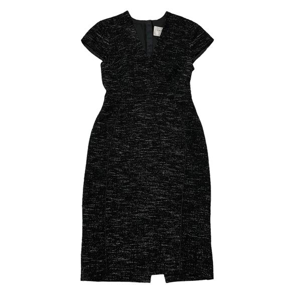 L.K. Bennett Dr Joyce Tweed Sheath Dress - Black/Cream - US 4 - Picture 4 of 12